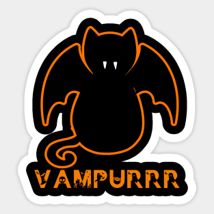 Funny Gifts for Halloween Vampurrr Sticker